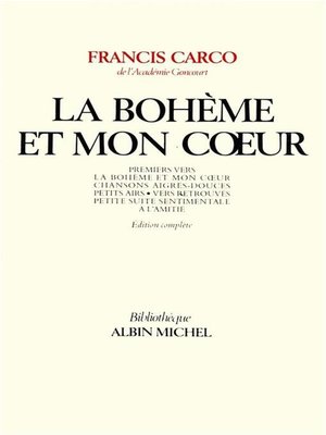 cover image of La Bohème et mon coeur